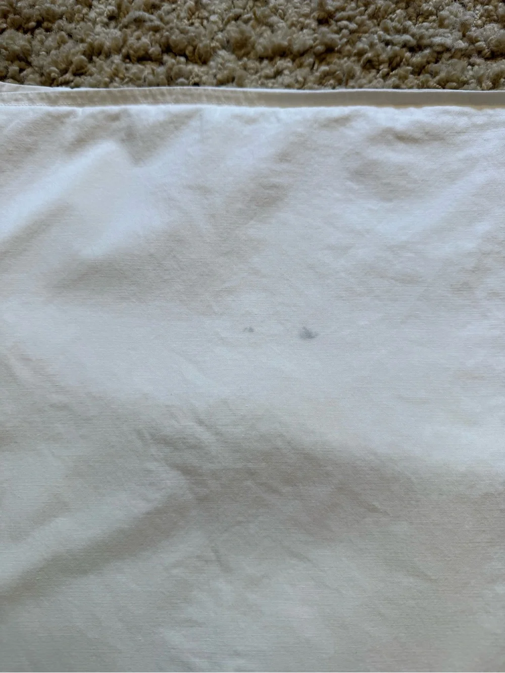 VTG Pair Embroidered Pillowcases Blue Flower Basket Cottagecore Crochet Edge